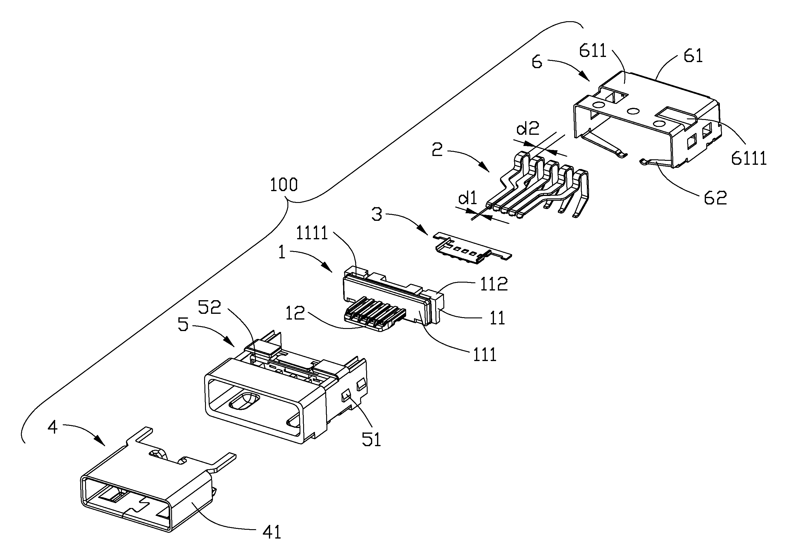 Socket connector with a sub-shell flexibly connect with a printed circuit board