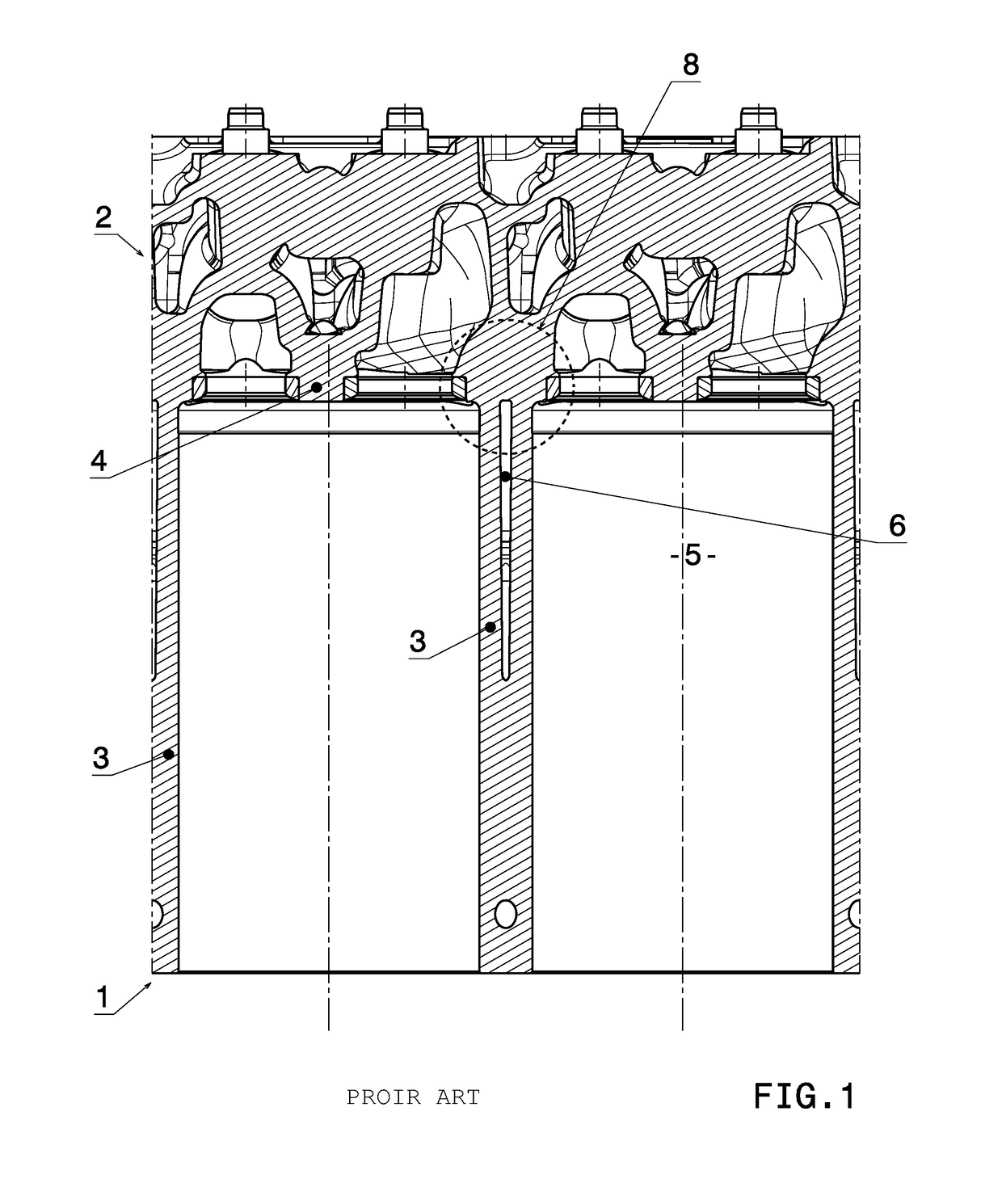 Engine block of a diesel engine with integrated cylinder head, and casting method
