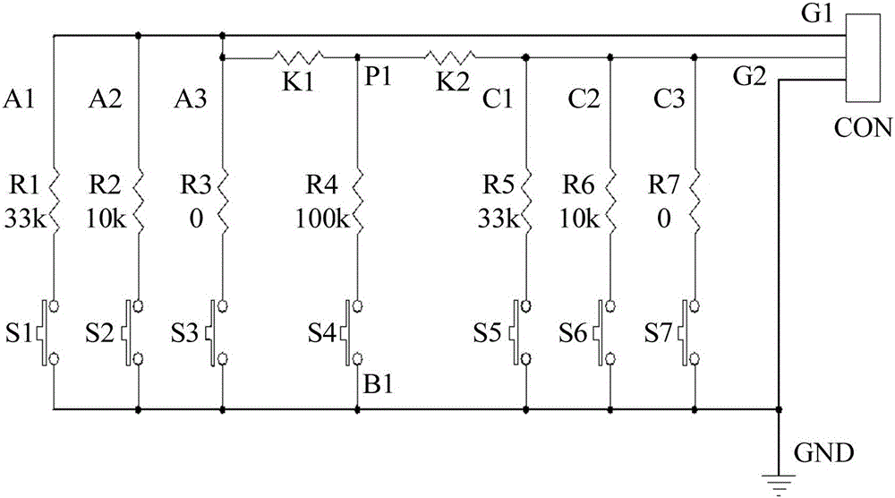 Key circuit and using method thereof, TV key panel, display device