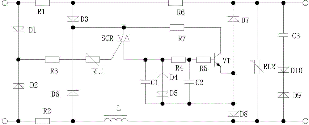 Transient high-voltage protection circuit for fixed fax machines