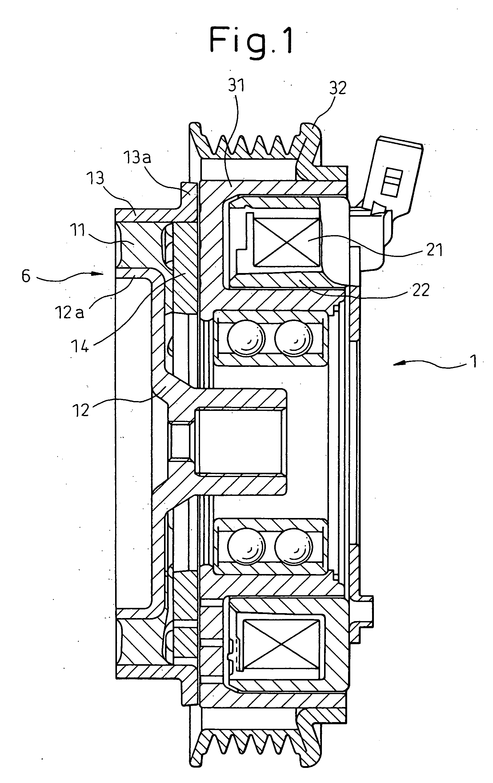 Electromagnetic clutch with elastic member easily melted