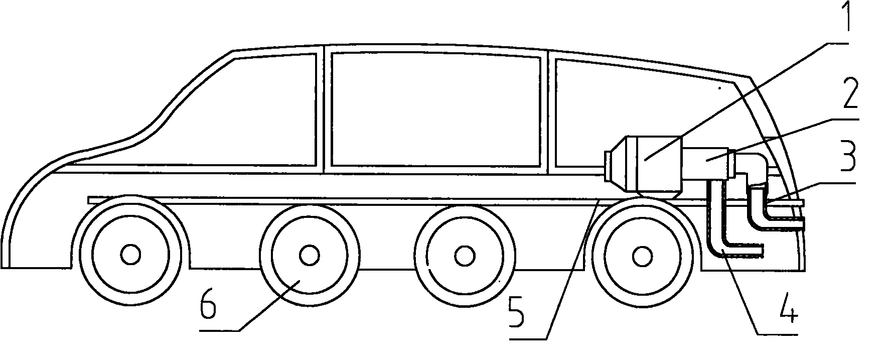 Pumping device for multiplewheel vehicle