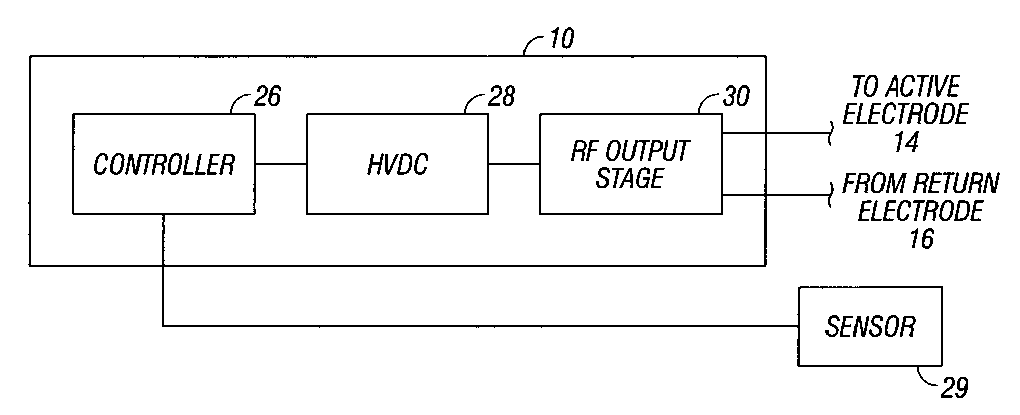 Circuit and method for reducing stored energy in an electrosurgical generator