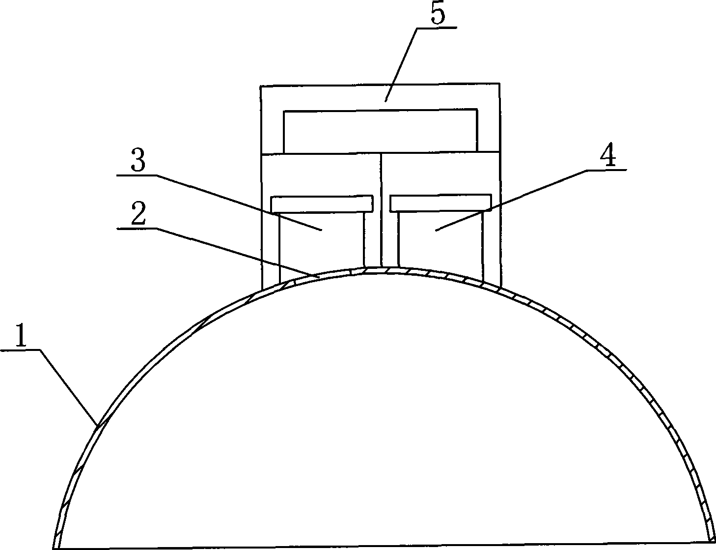 Interior partial discharge detection device for gas insulation composite apparatus