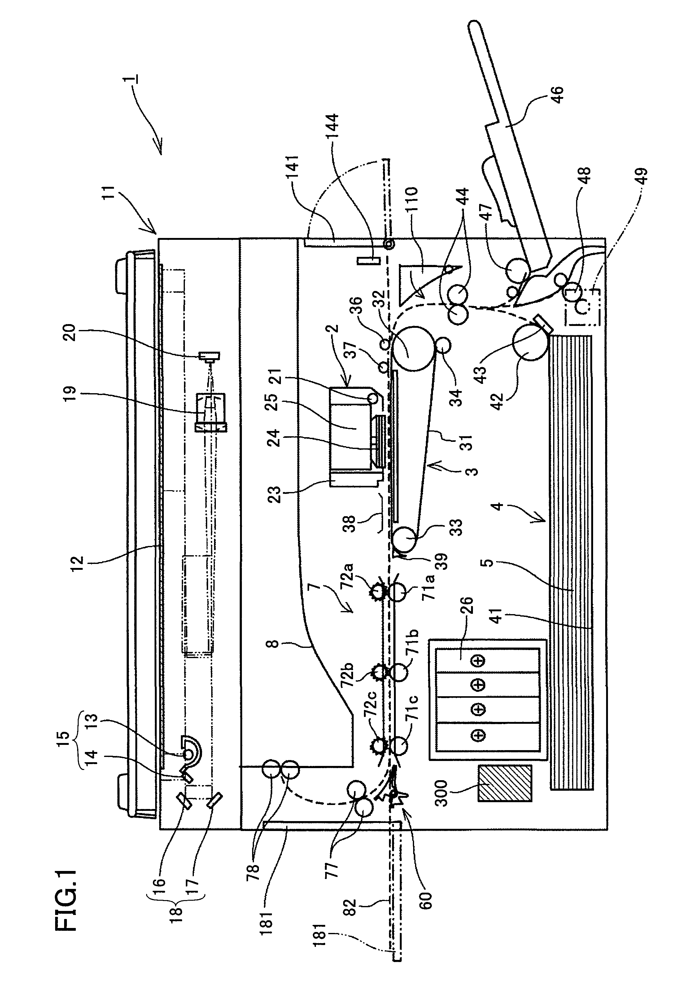 Image forming apparatus and impact position displacement correction method