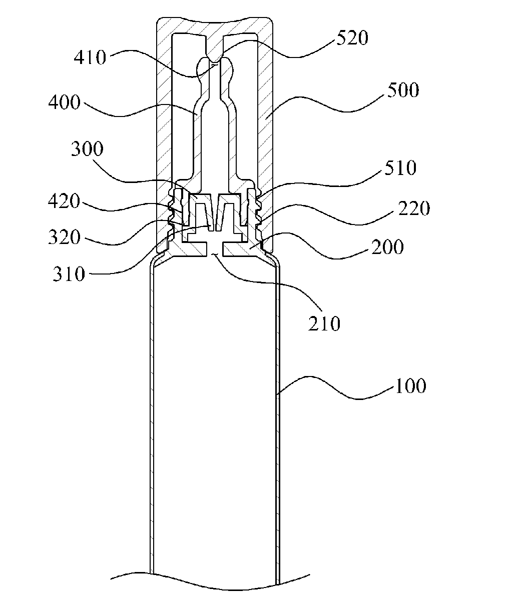 Tube-Type Cosmetics Container for Discharging Liquid Contents in Form of Droplet
