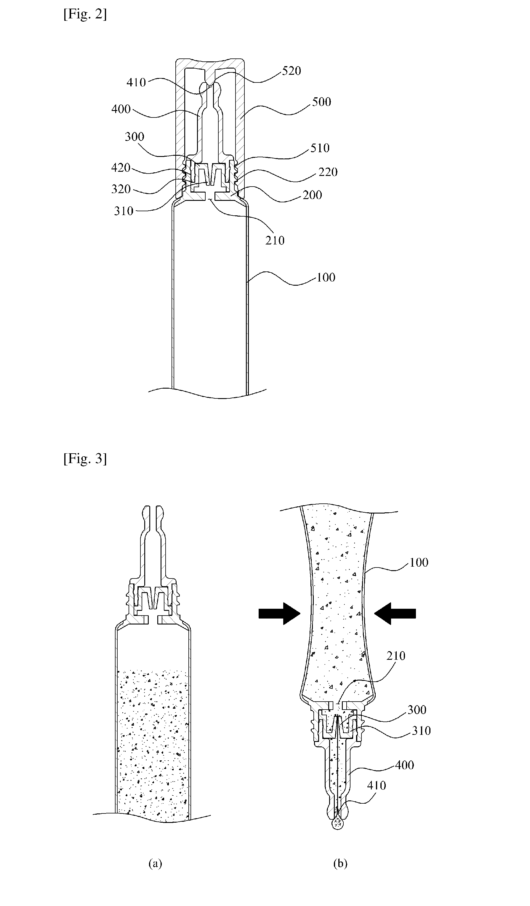 Tube-Type Cosmetics Container for Discharging Liquid Contents in Form of Droplet
