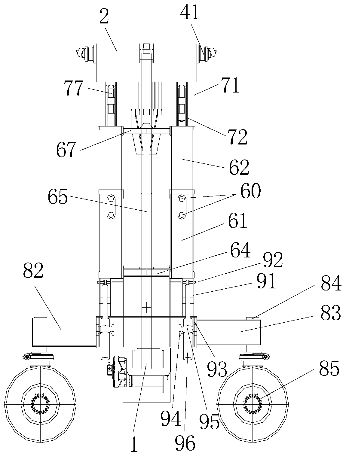 Automatic simple portal crane and application method thereof