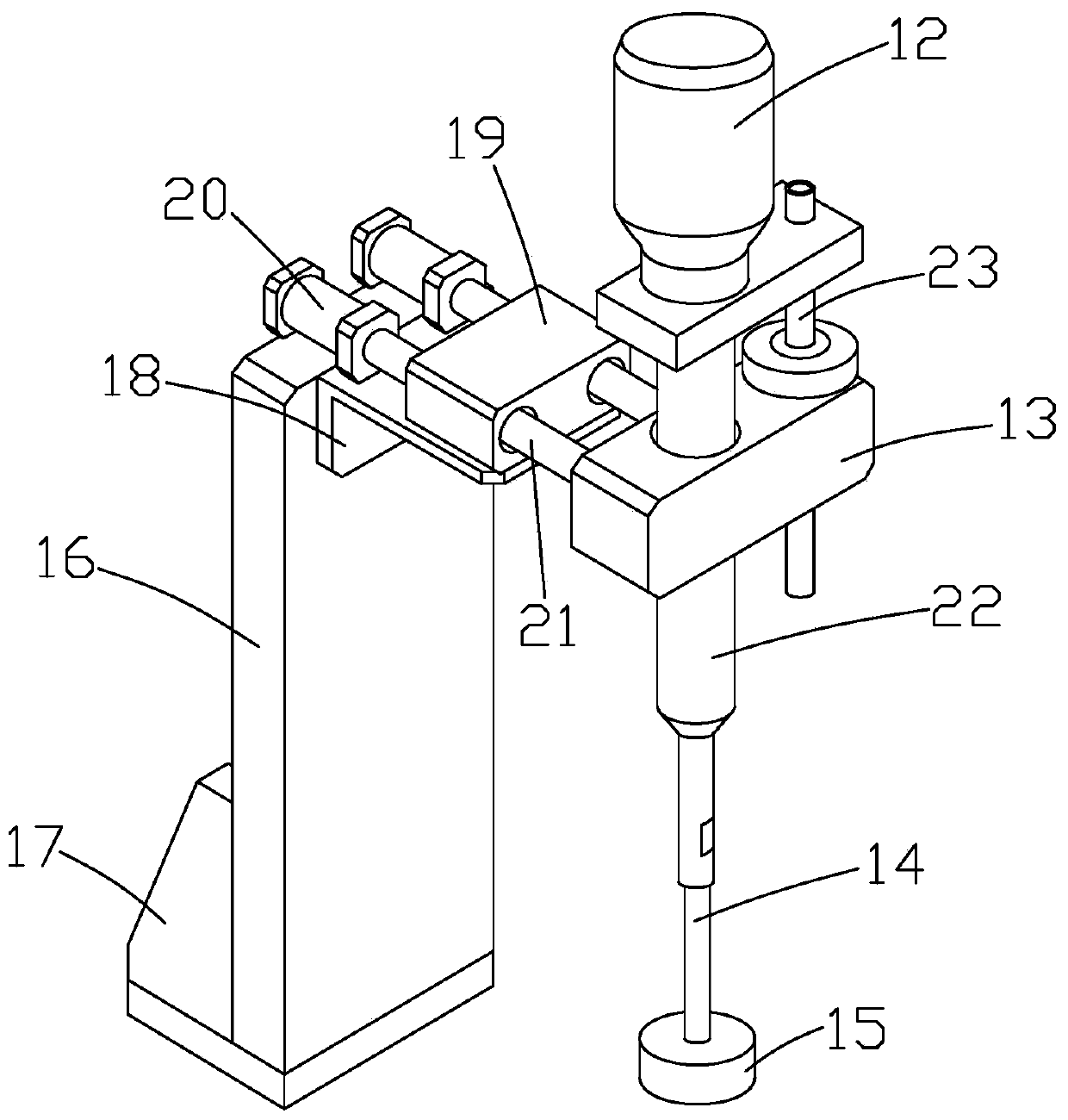 A polishing device for producing hardware accessories