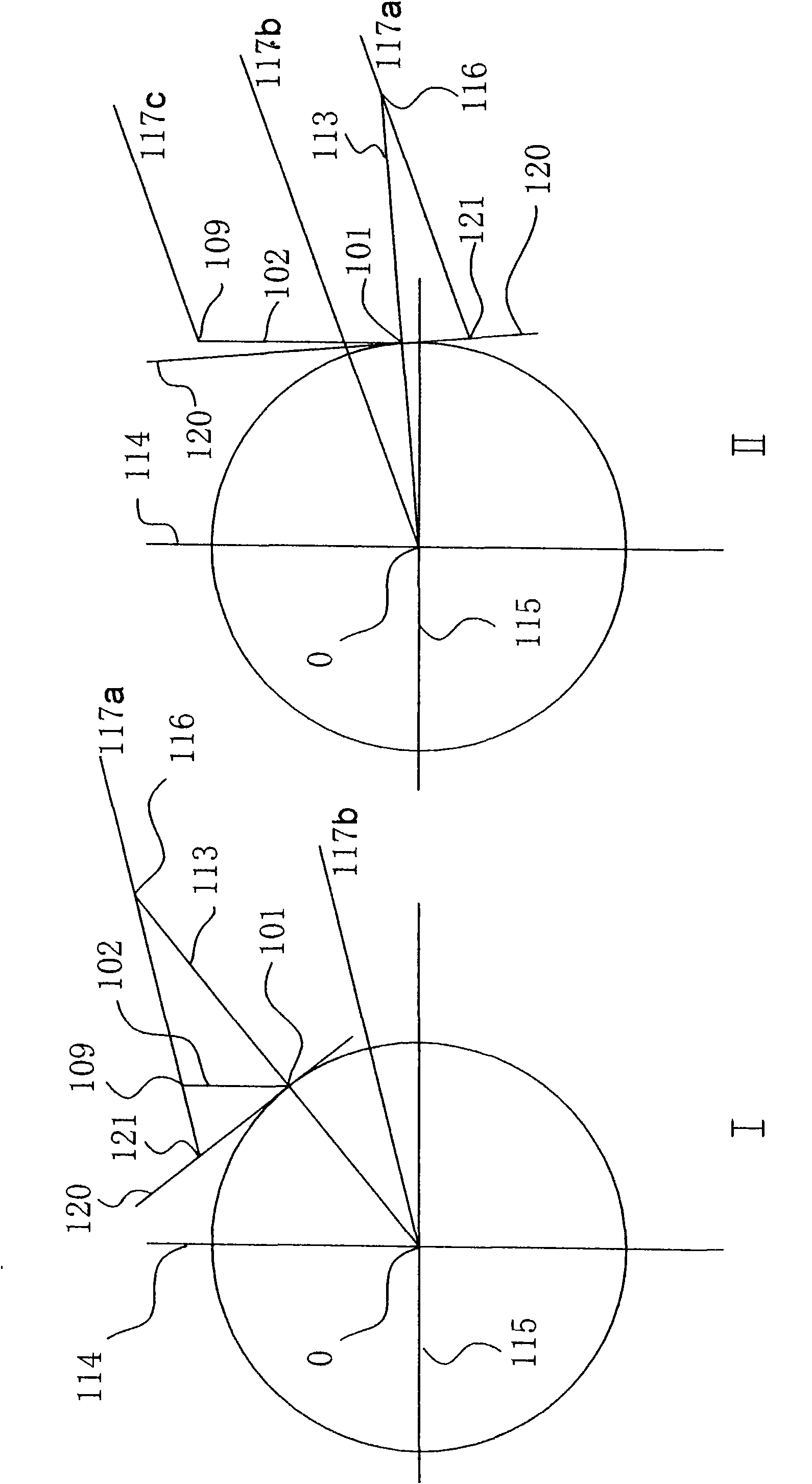 Sunshine tracking and concentrating method and tracking-mode solar concentrating device