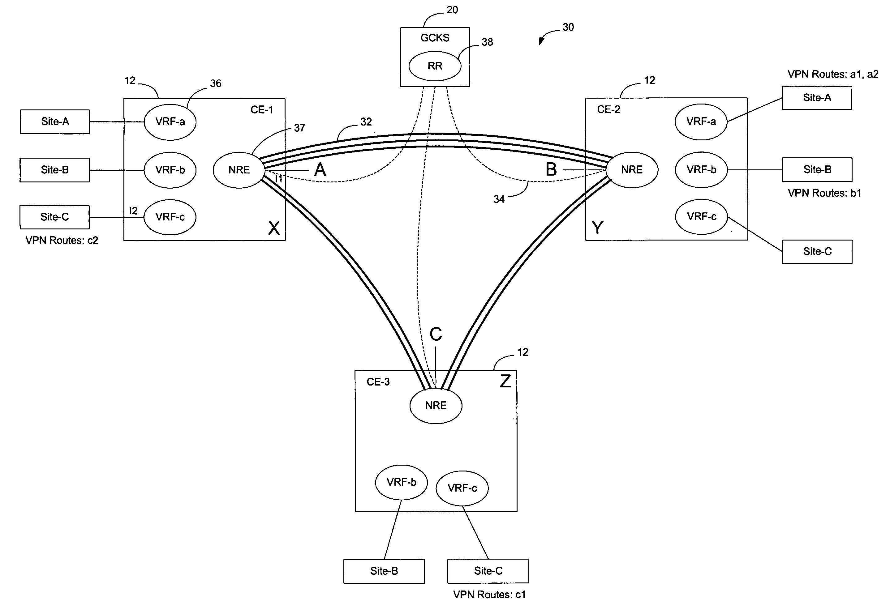 Method and apparatus for learning endpoint addresses of IPSec VPN tunnels
