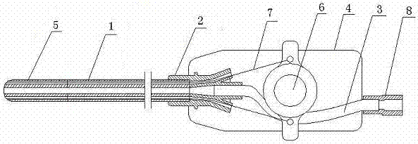 Bending catheter with controllable head and used for interventional therapy