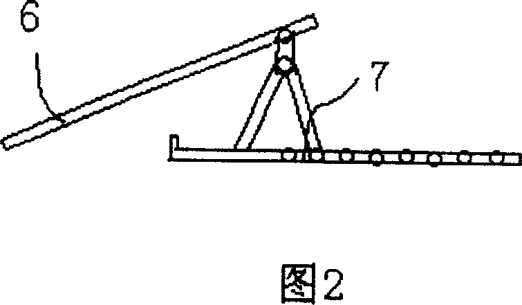 Lever-type archaized suspension coffin laying device and method