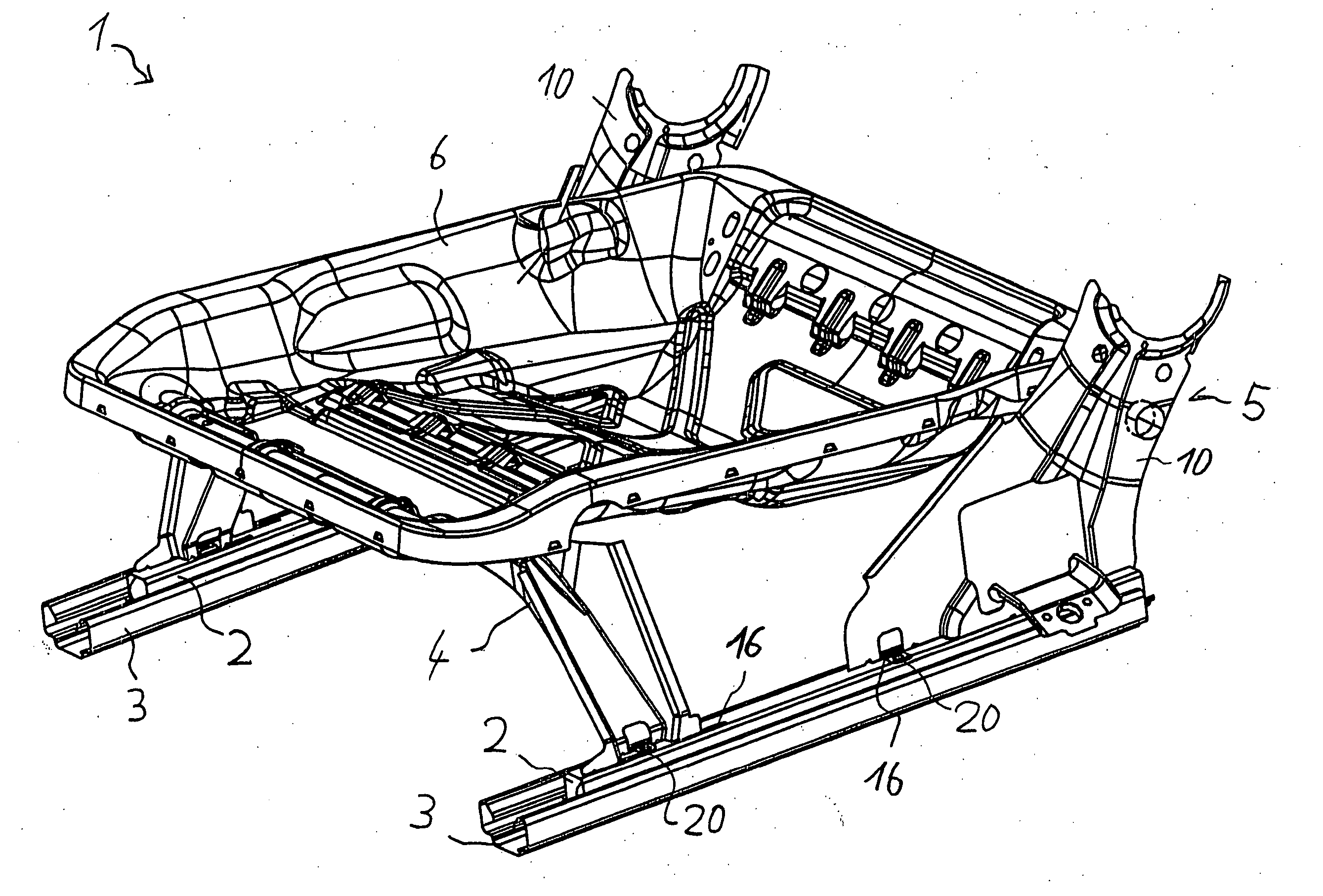 Seat structure for a motor vehicle seat
