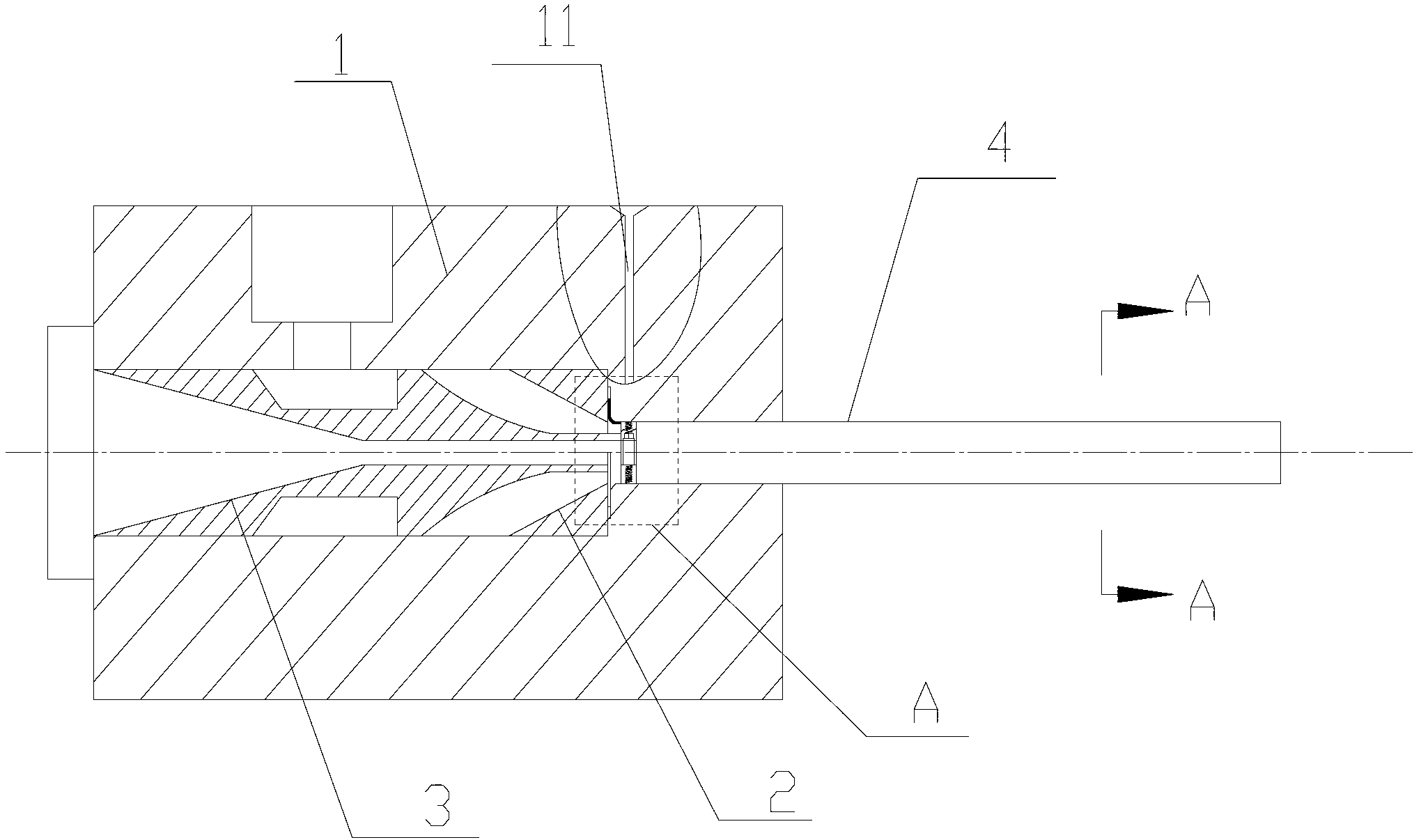 Master nozzle structure of jet-type textile machine and mounting method thereof