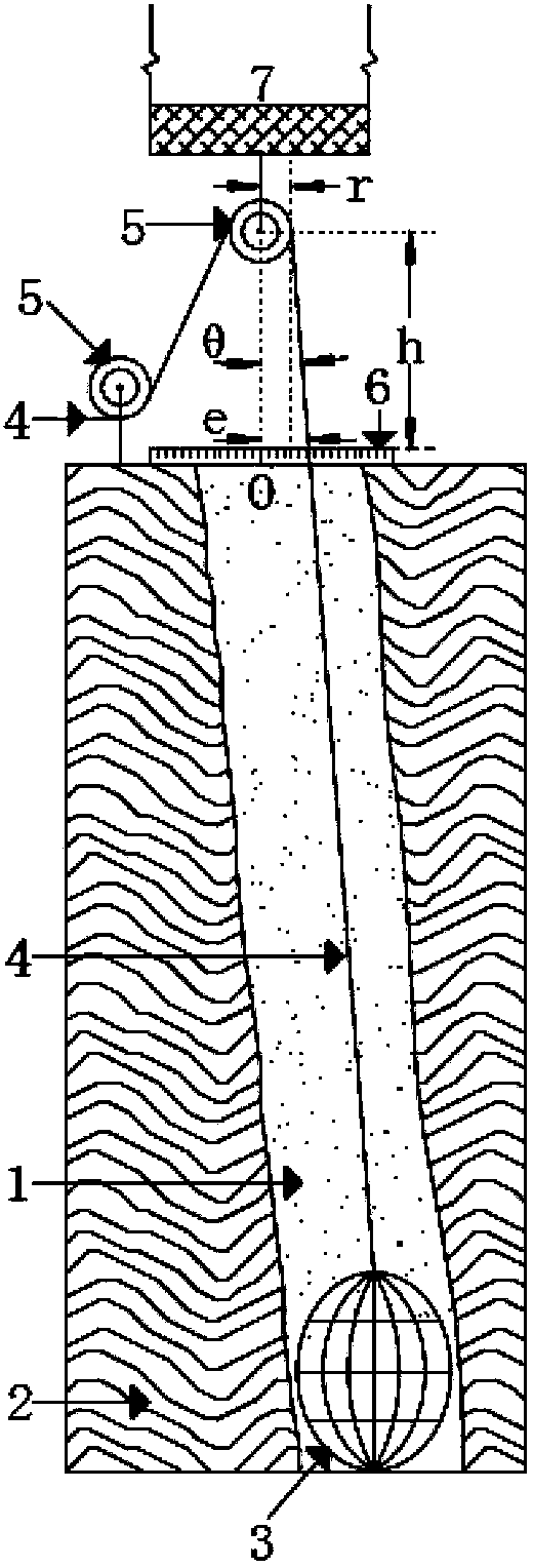 Detecting device capable of realizing drill hole three-dimensional imaging and method thereof