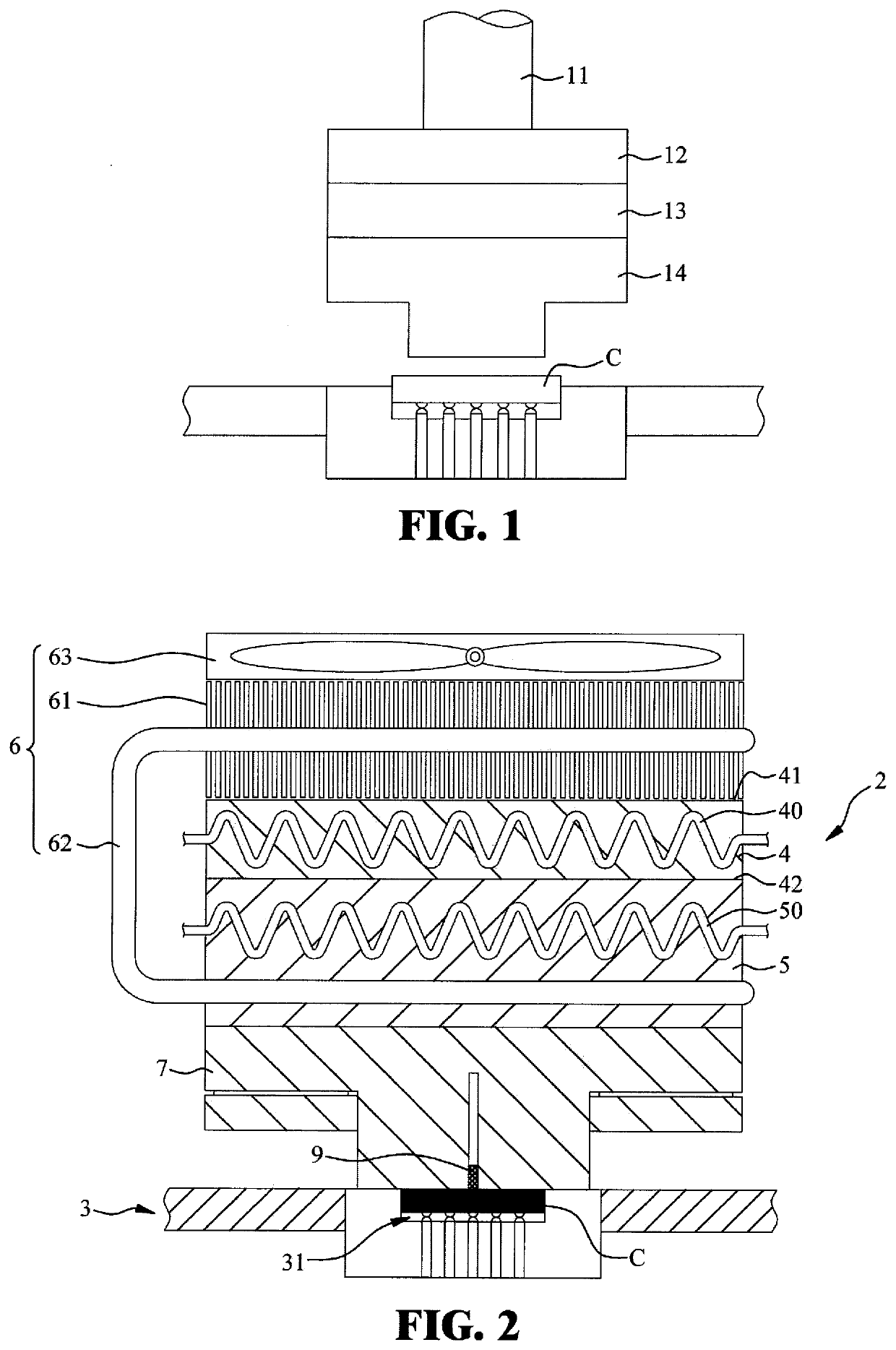 Apparatus and method for a high temperature test and a low temperature test