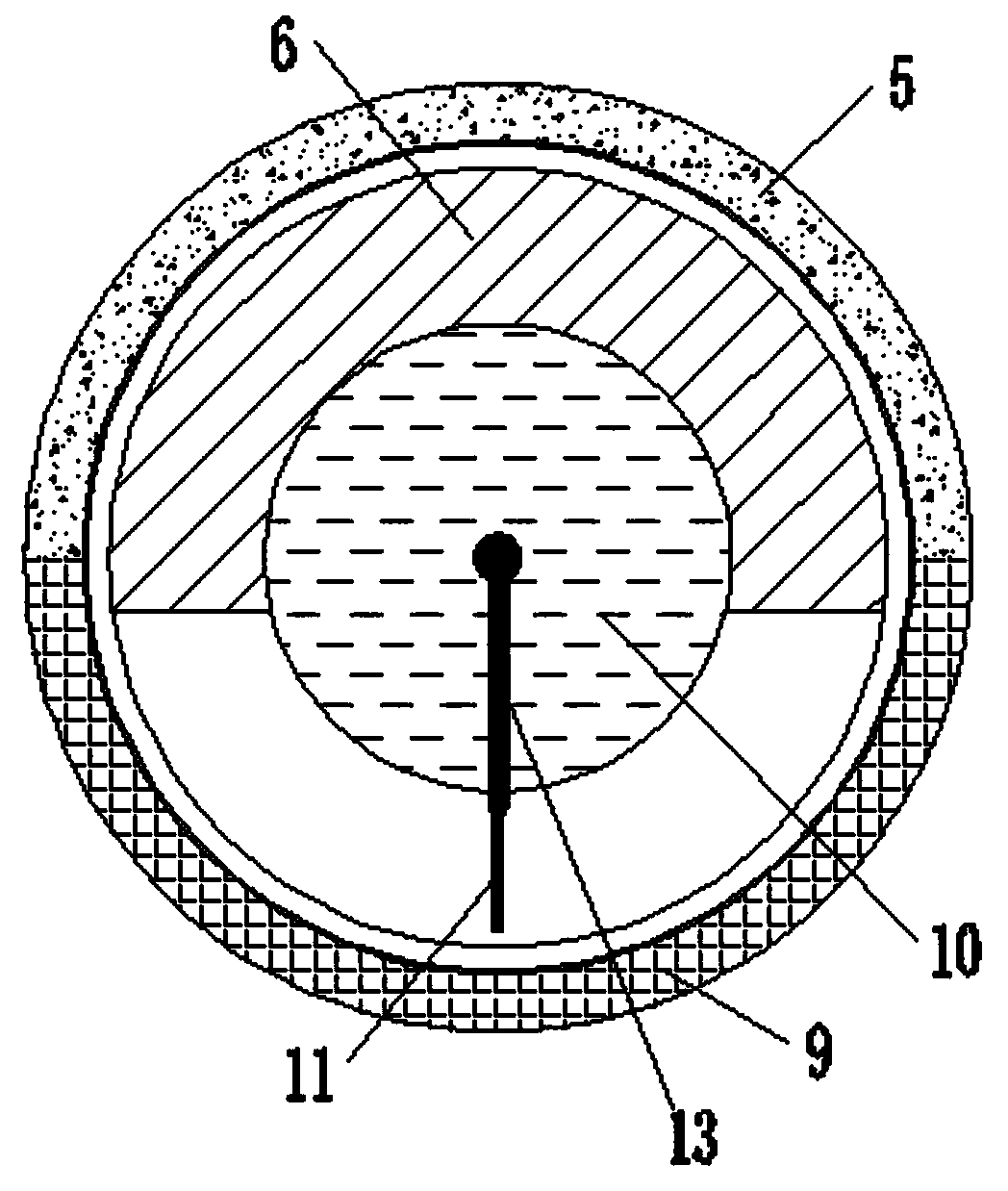 A horizontal gas-solid reactor