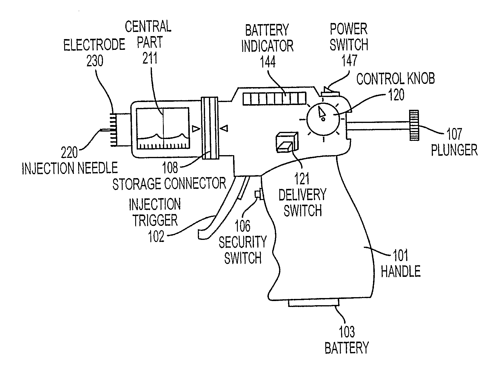 Electroporation gene therapy gun system