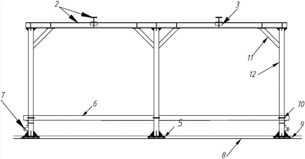 Horizontal and vertical integrated transportation hoisting device for large-scale electromechanical equipment