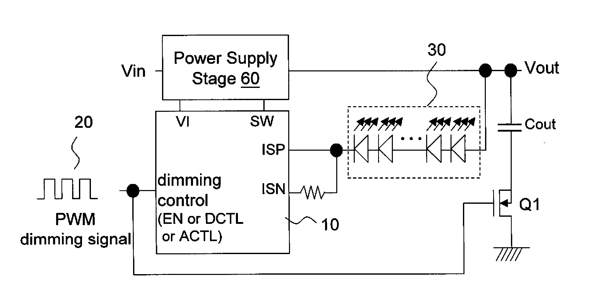 Tail-less LED Control Circuit