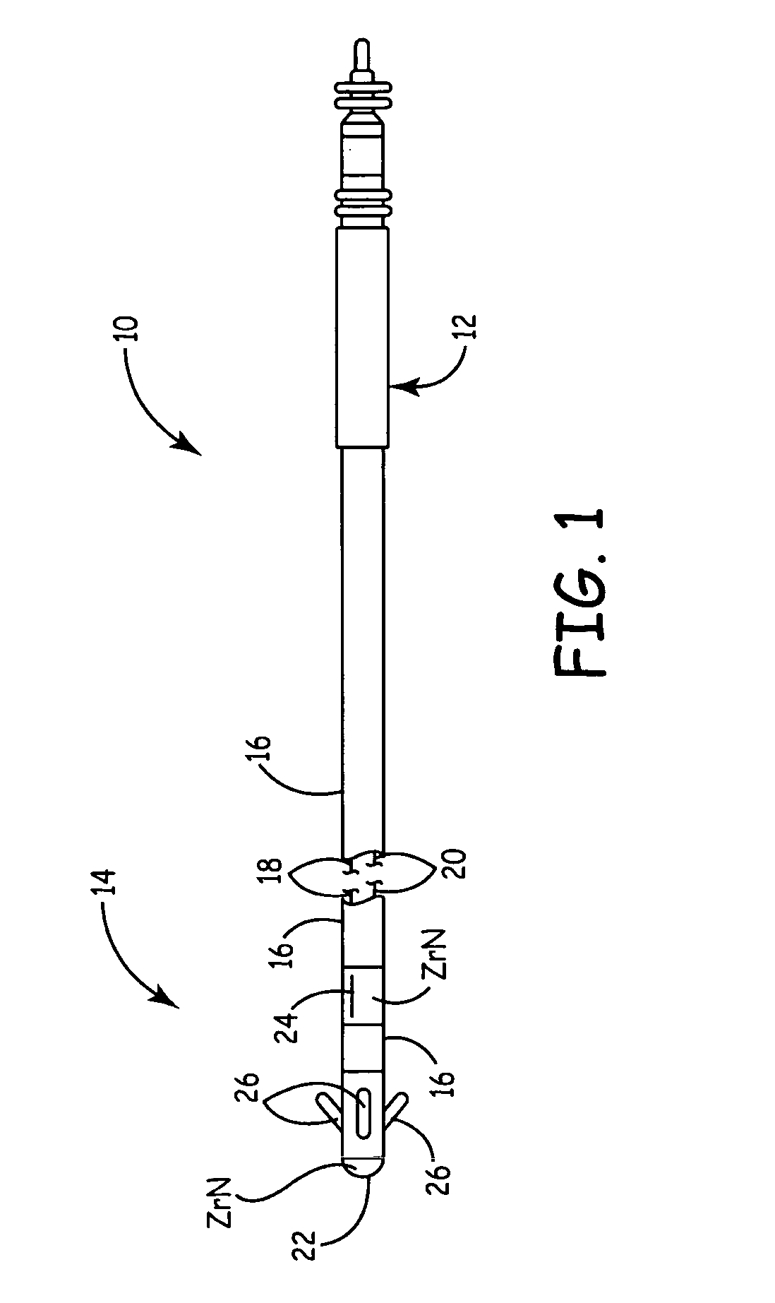 Implantable electrodes having zirconium nitride coatings