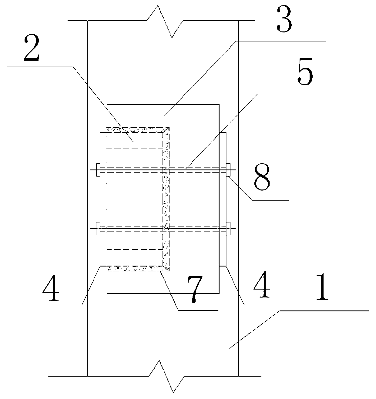 Assembled framework beam-column joint adopting transverse connection and construction method thereof
