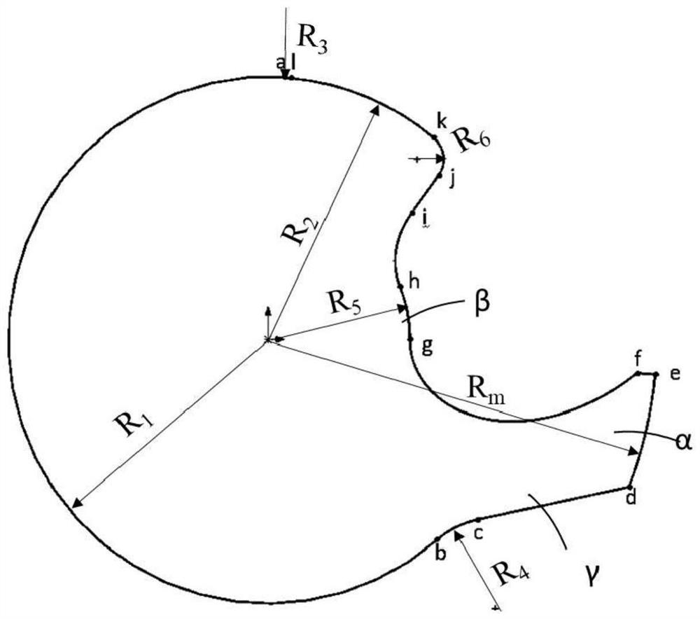 Straight claw type rotor profile for dry vacuum pump and design method of straight claw type rotor profile