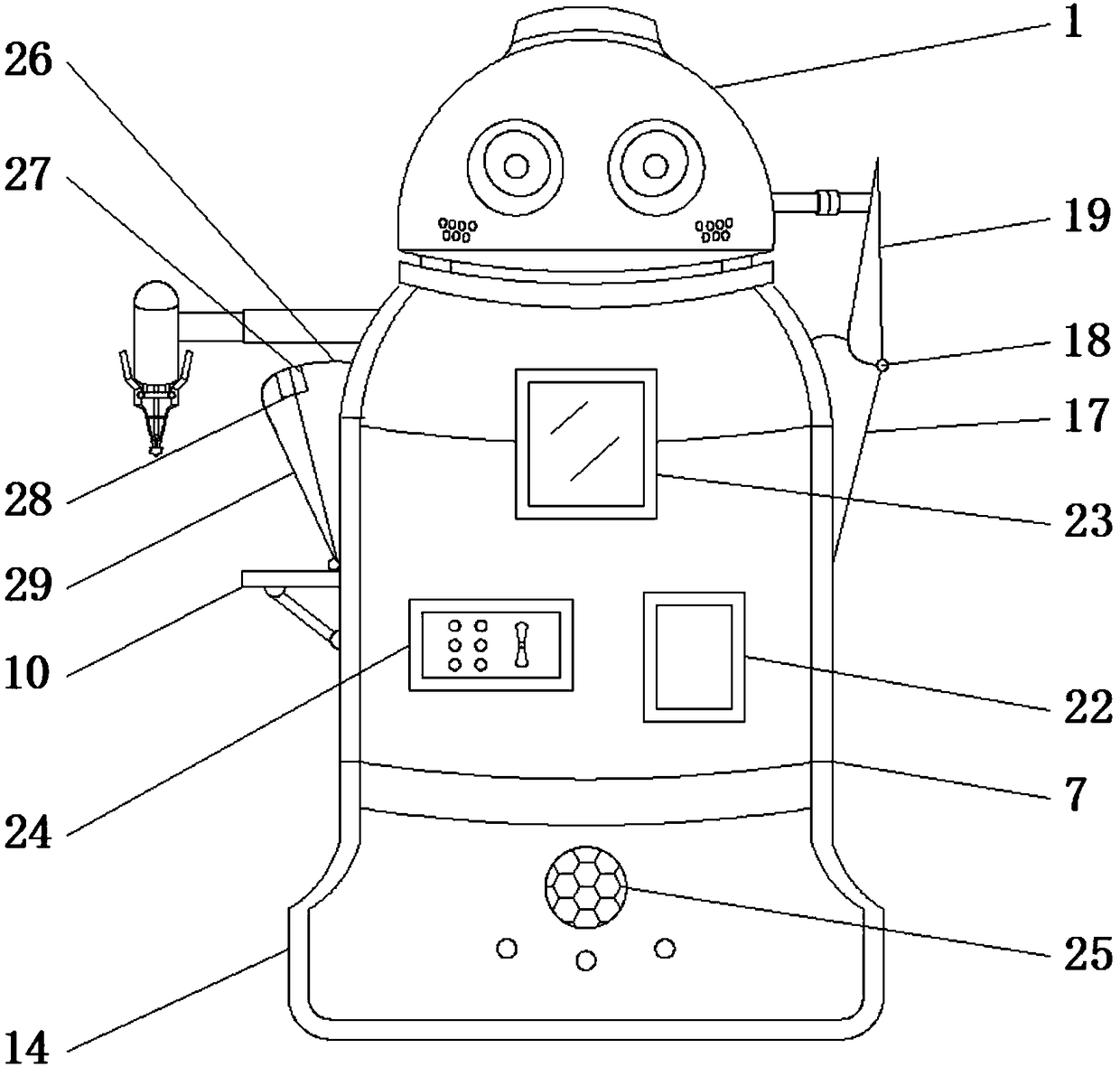 Medical robot with liquid nitrogen treatment and auxiliary oxygen supply functions