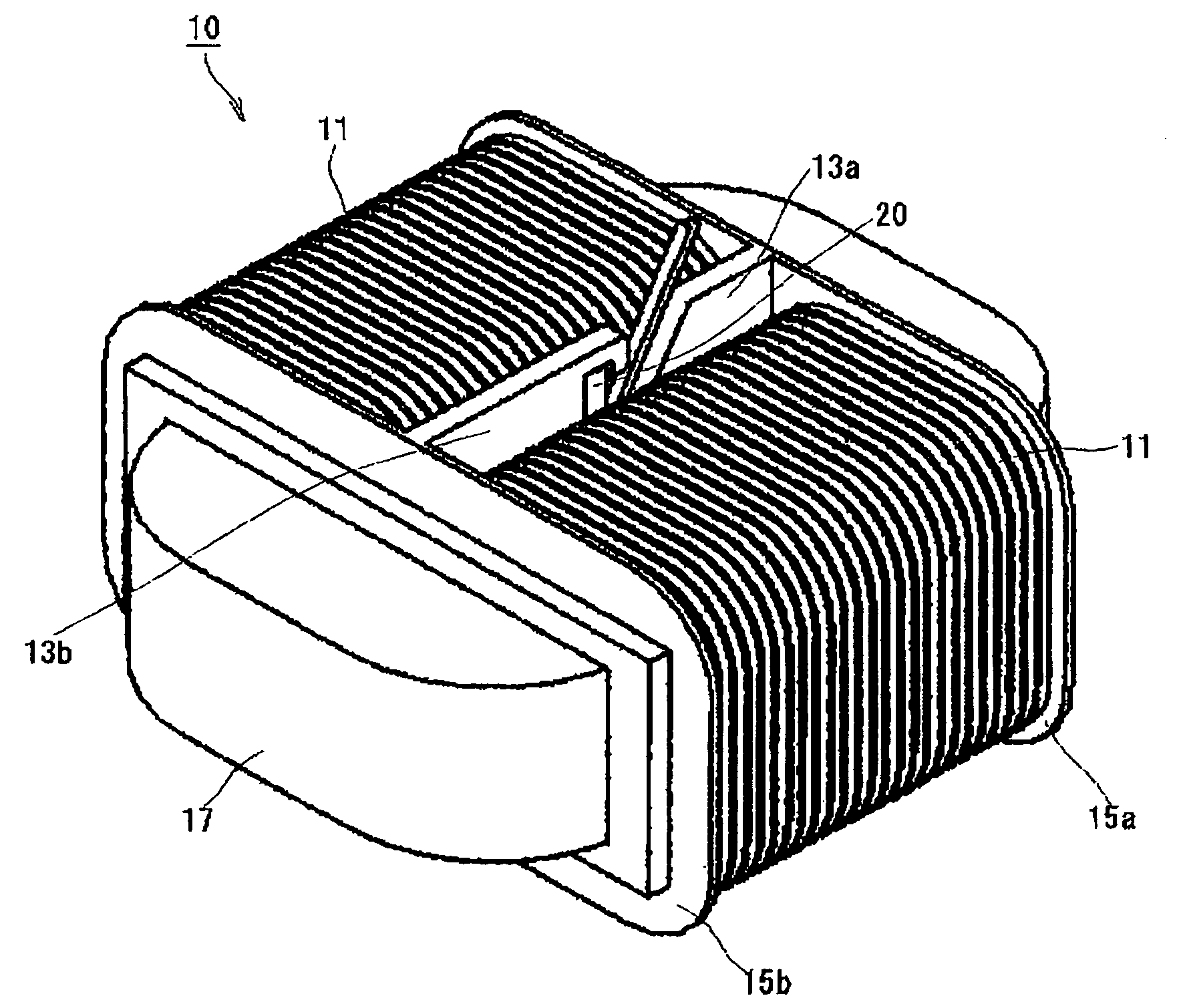 Securing structure of sensor element having lead and securing unit thereof