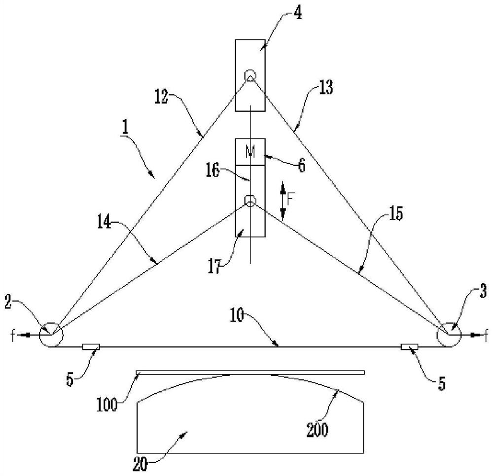 Tensioning device, hot bending mechanism and hot bending machine