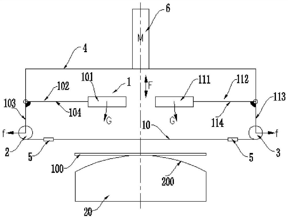 Tensioning device, hot bending mechanism and hot bending machine