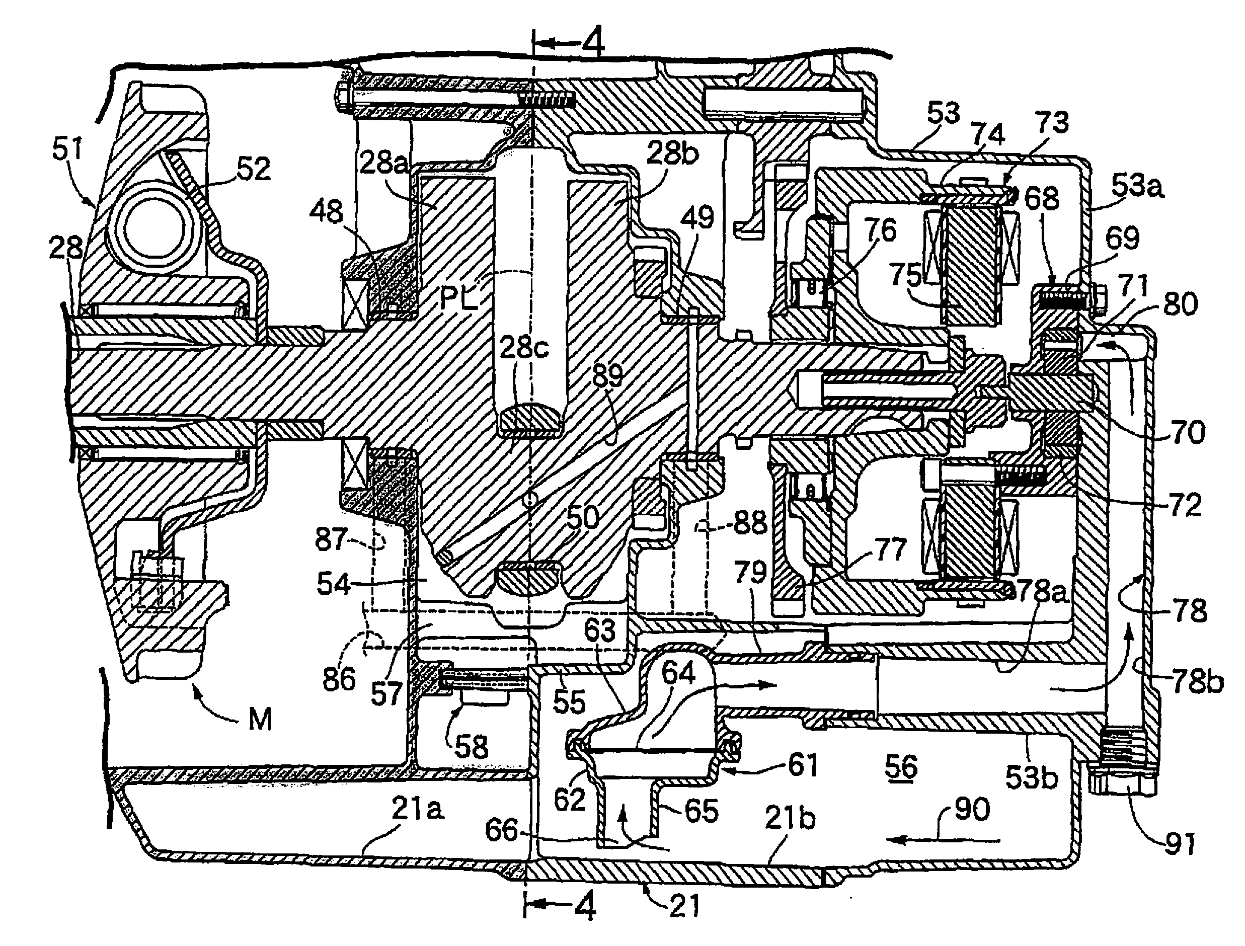 Lubricating device for engine