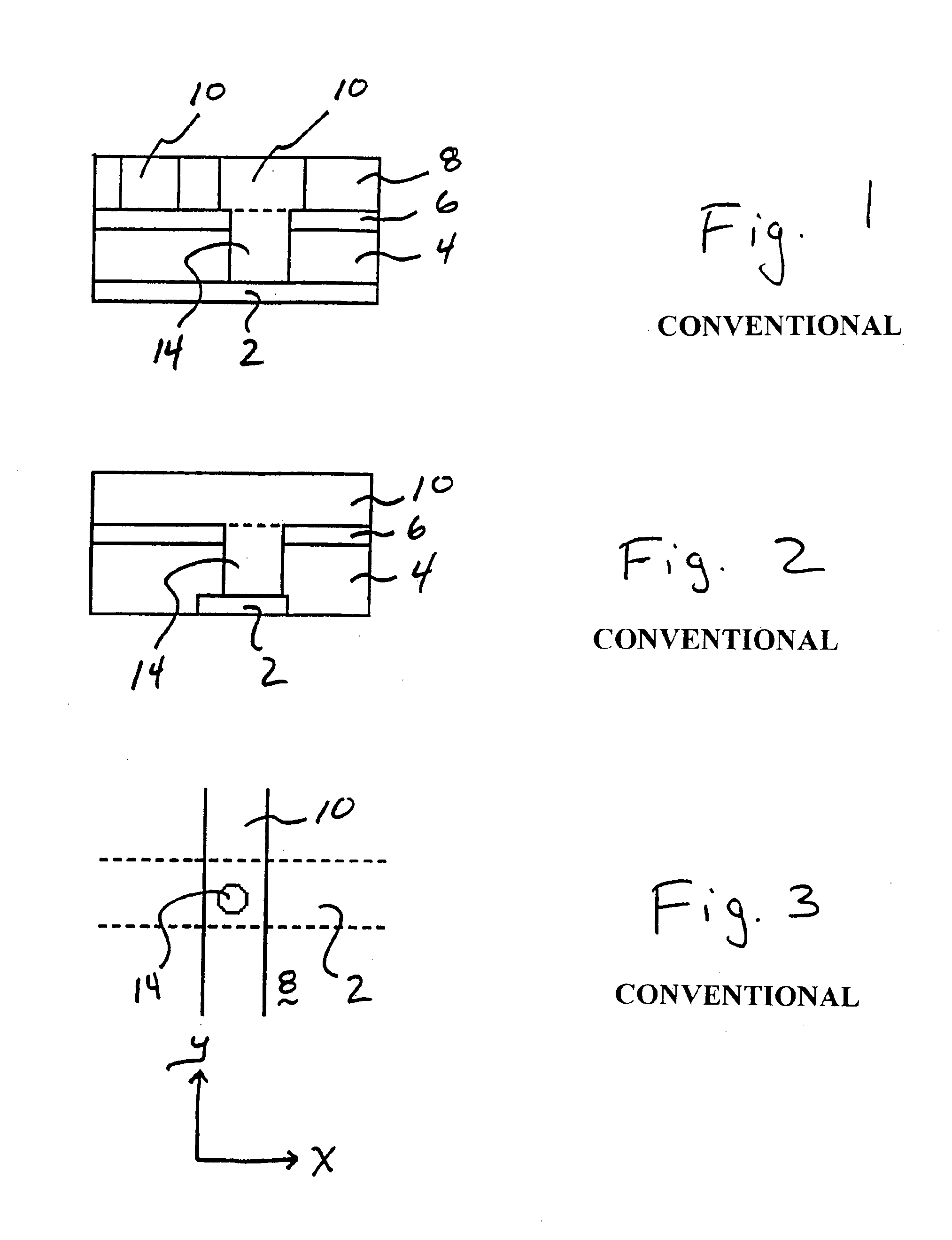 Self aligned metal interconnection and method of making the same