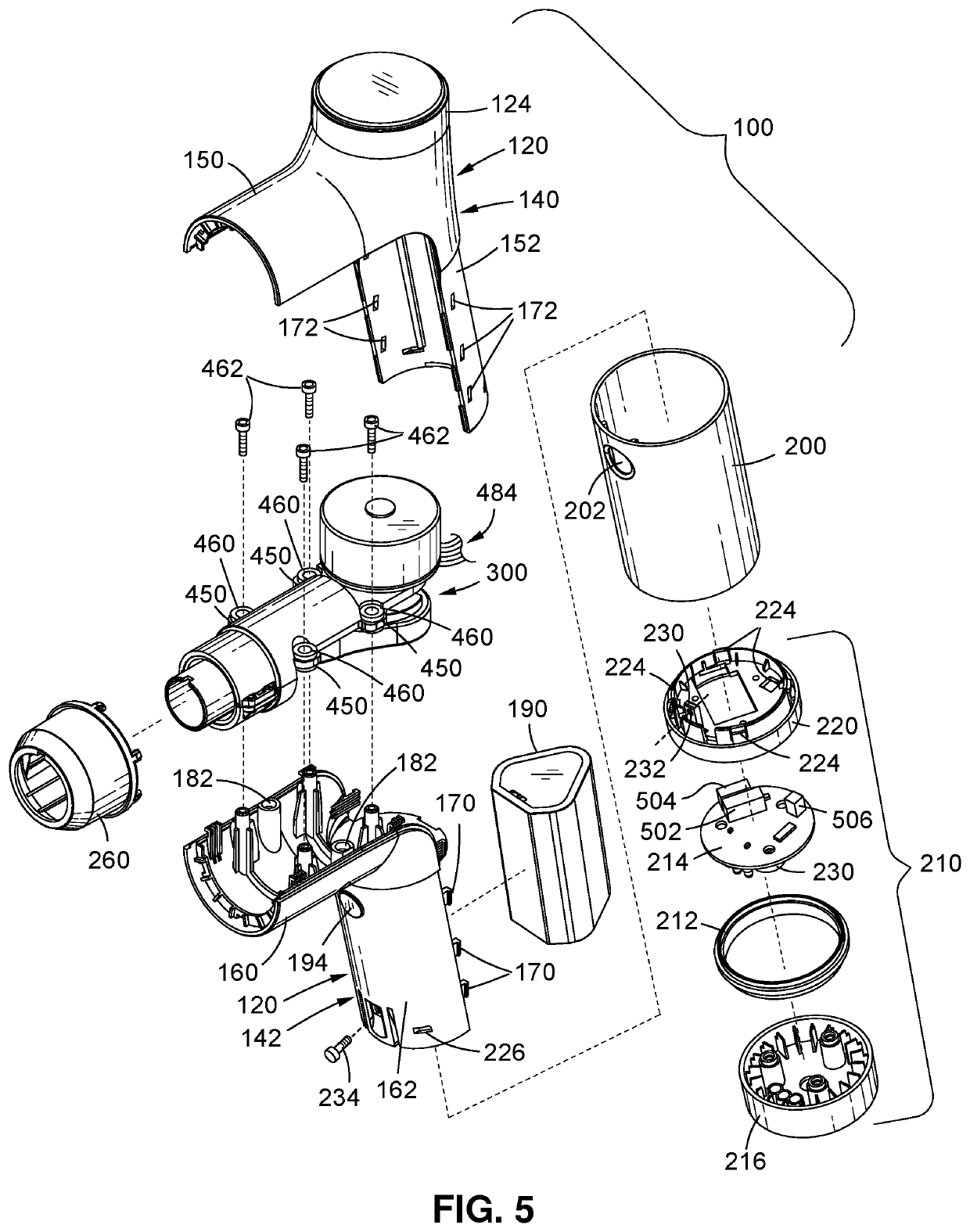 Motor and piston assembly for percussive massage device