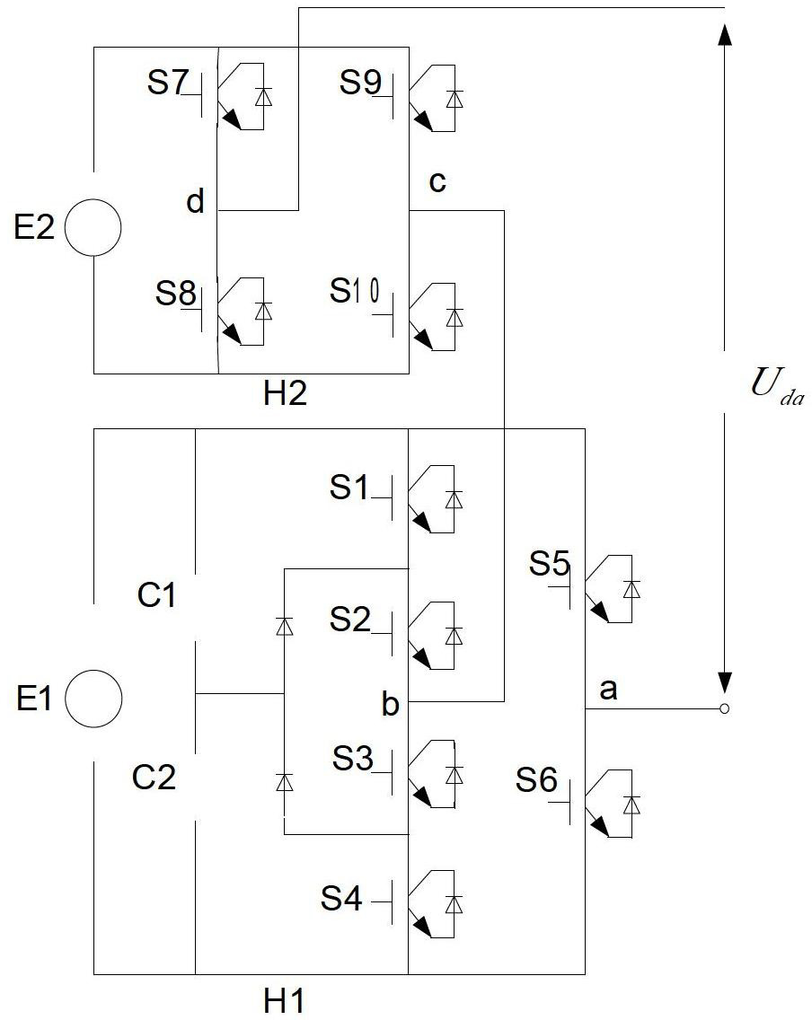 Energy storage capacitor-based cascaded inverter circuit