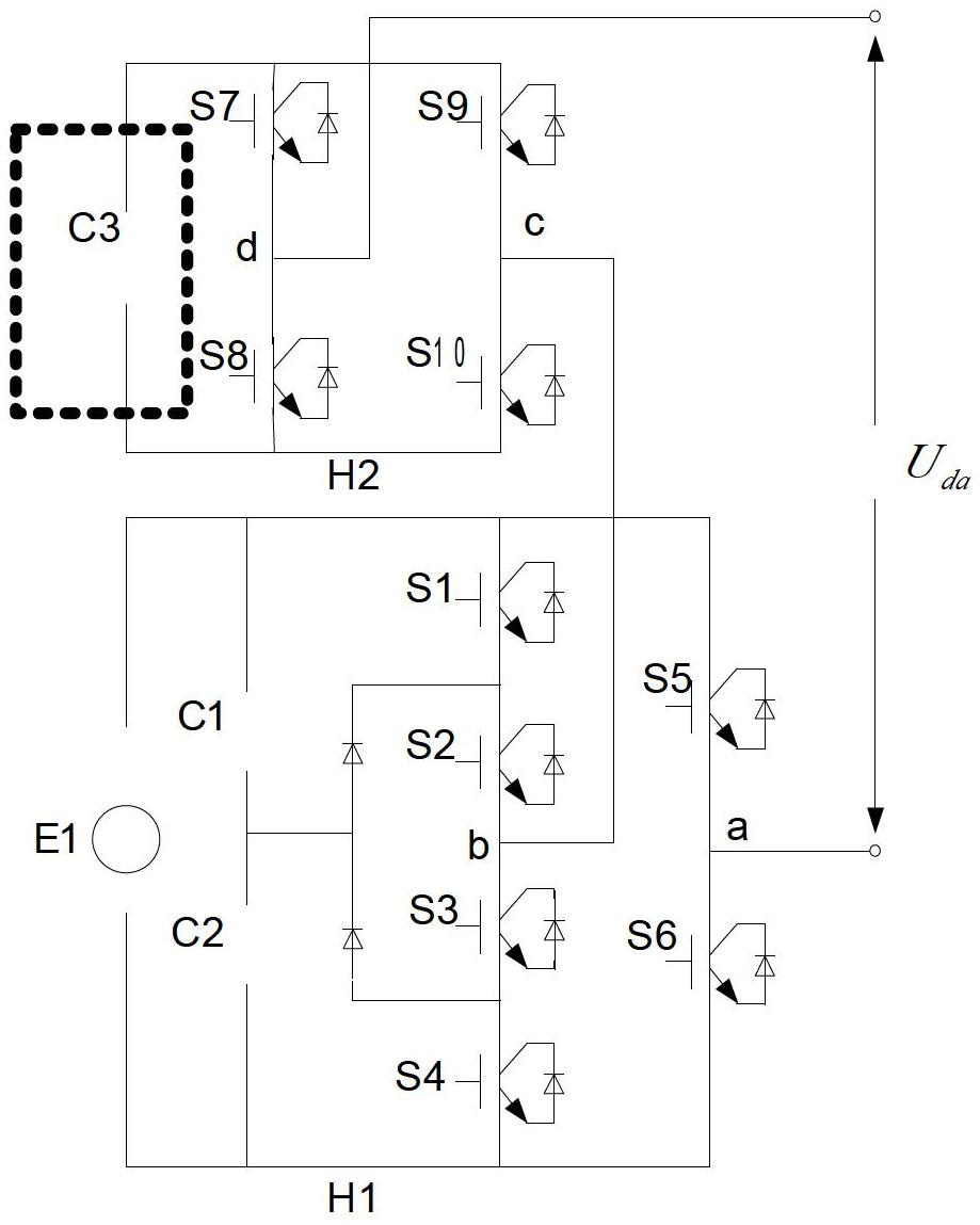 Energy storage capacitor-based cascaded inverter circuit