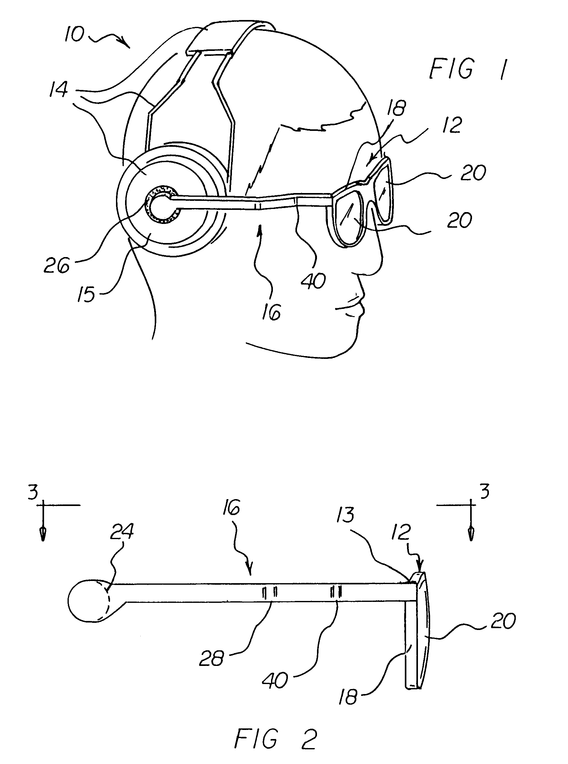 Combination eye and ear protection apparatus