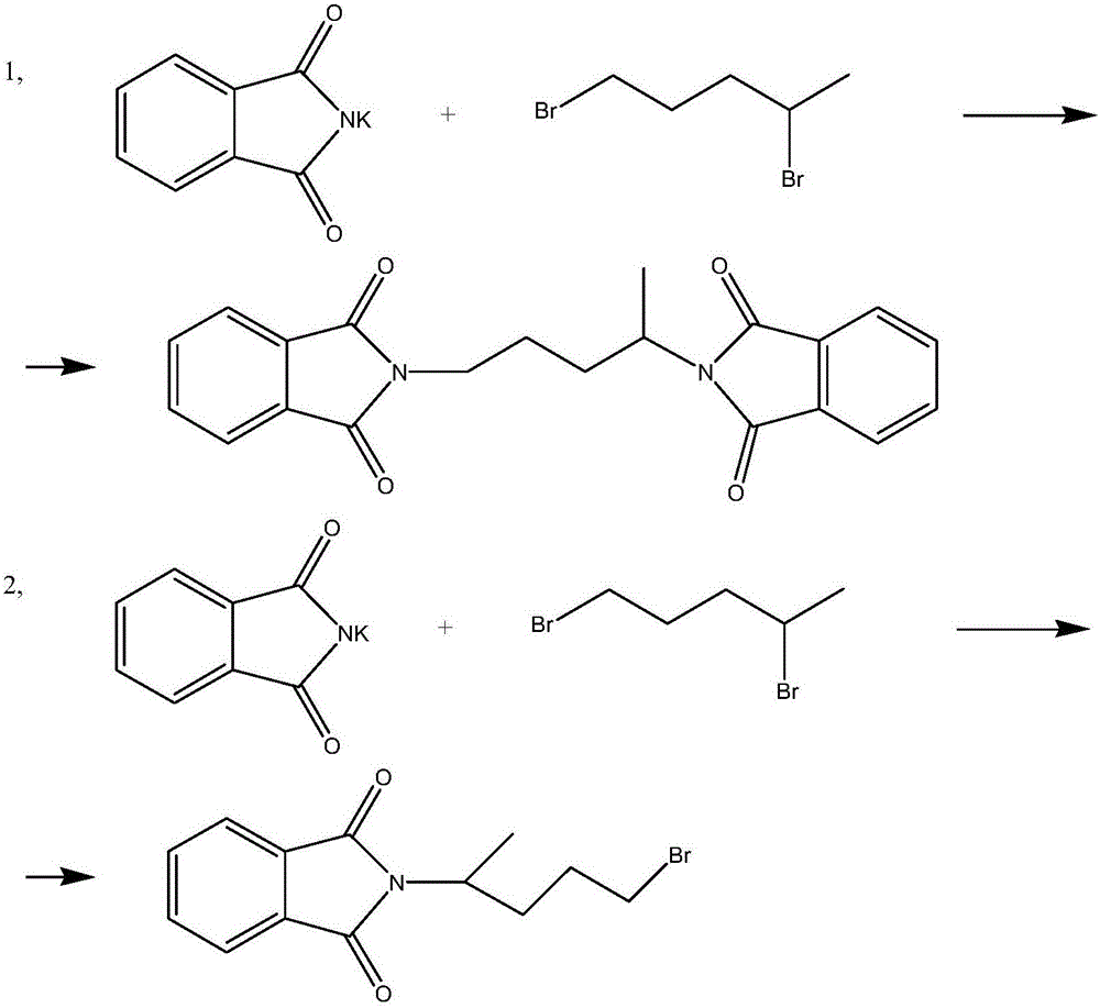 Synthesis method of antimalarial drug primaquine phosphate intermediate N-(4-bromopentyl)phthalimide