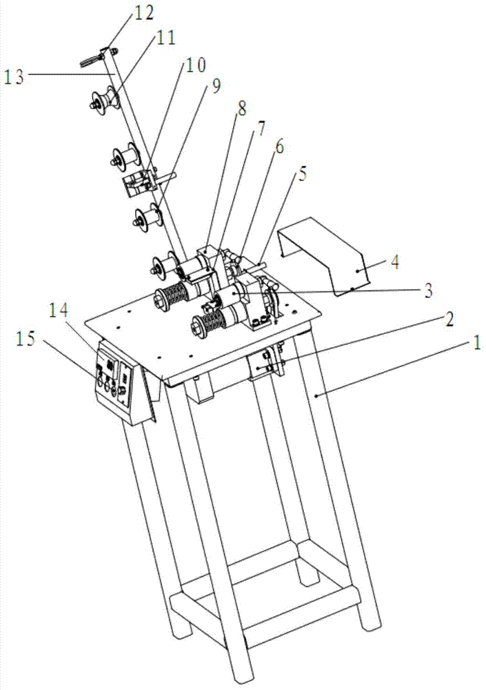 Automatic zipper material counting device