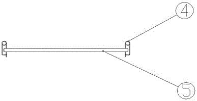A segmented disassembly-free folding rope stop device and a jib system with the rope stop device