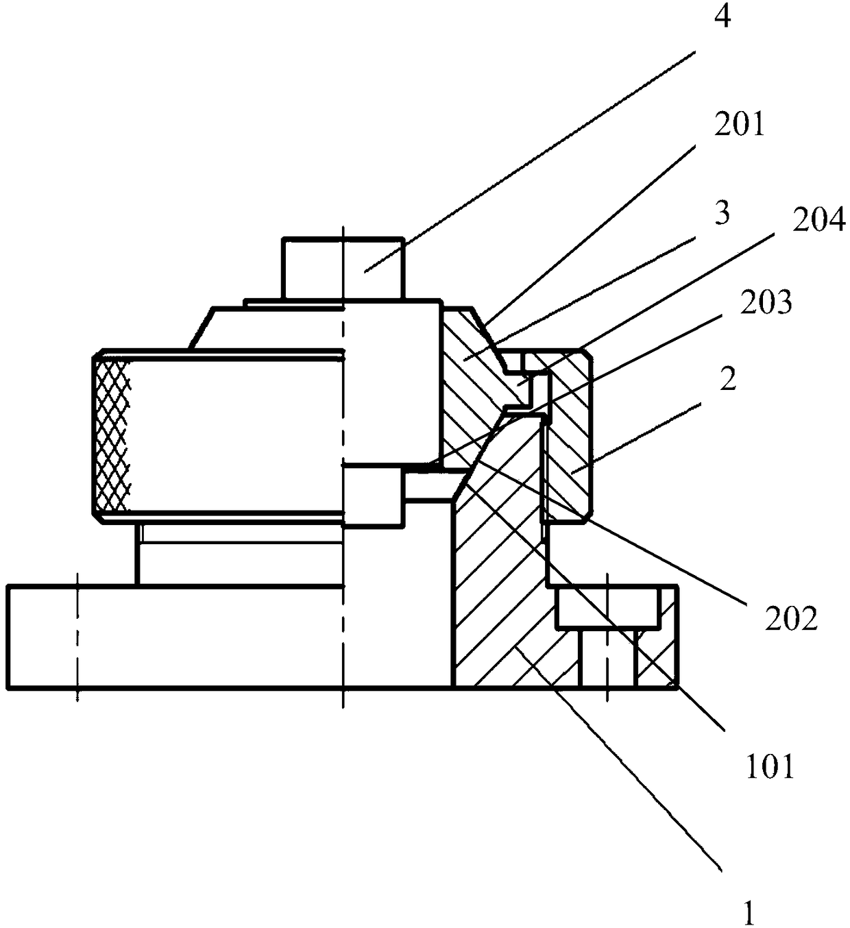 Conical surface efficient self-centering high-precision clamping device