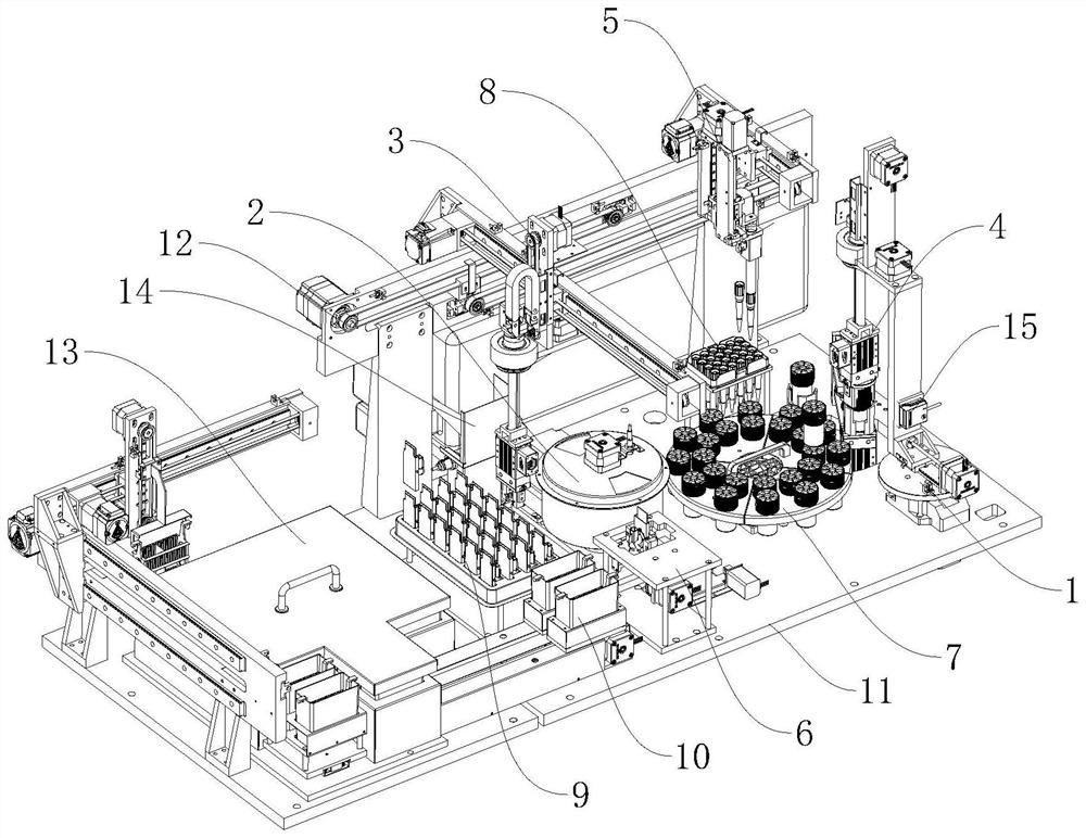 A sample transfer mechanism of liquid-based cell automatic film production medical equipment