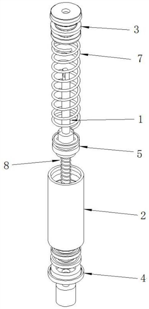 Double-outlet-rod type damping buffer