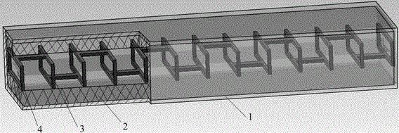 Frame-pole slow-wave structure