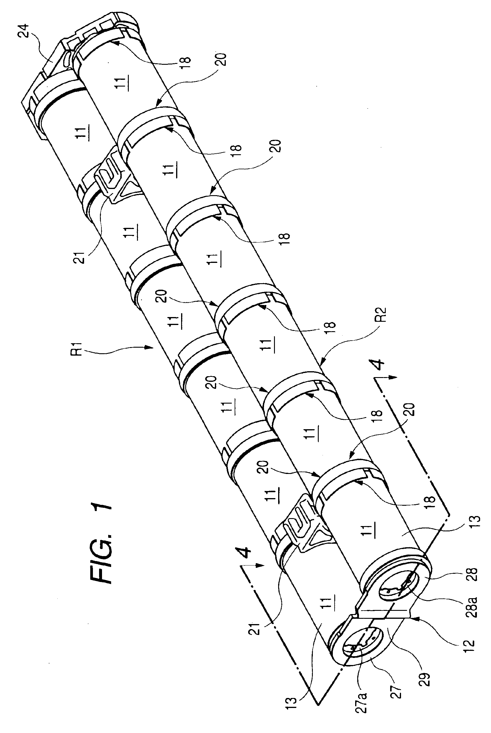 Connecting structure for electric cells