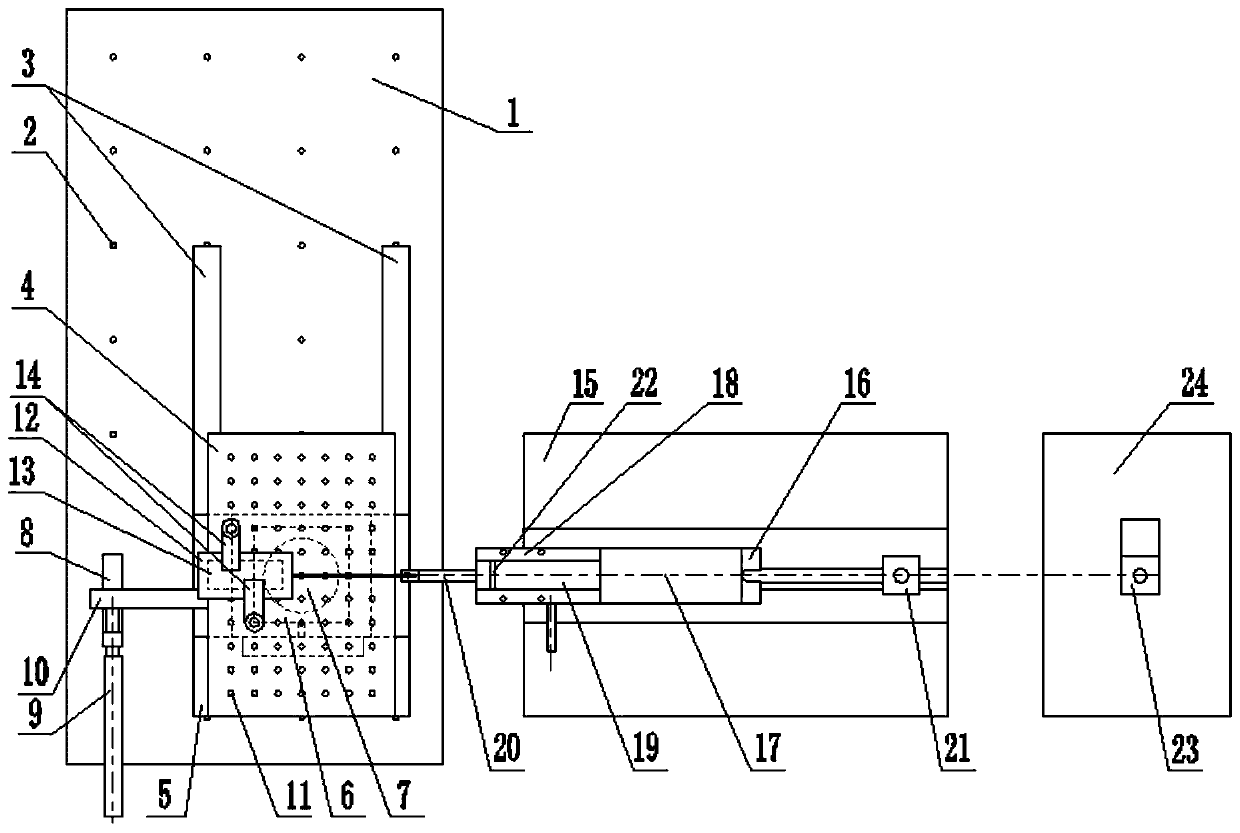 High-precision adjusting device for calibration of linear displacement sensor