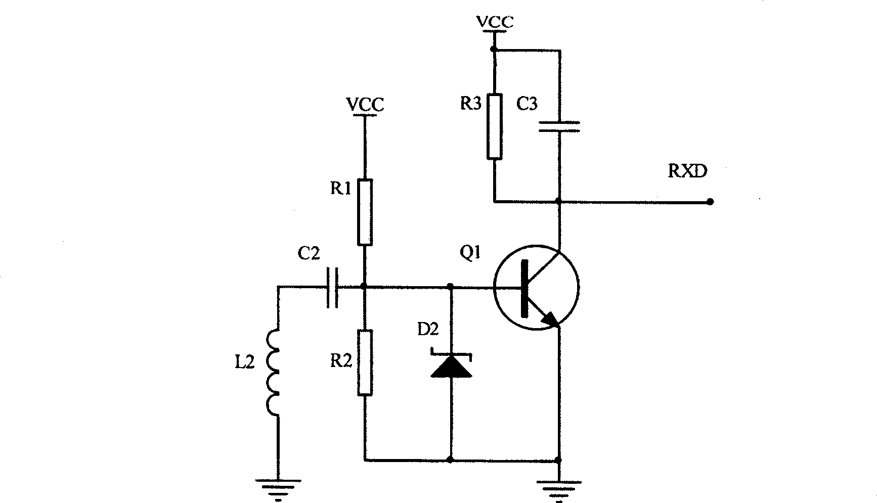 Two-way radio communication device for implanting type medical instrument