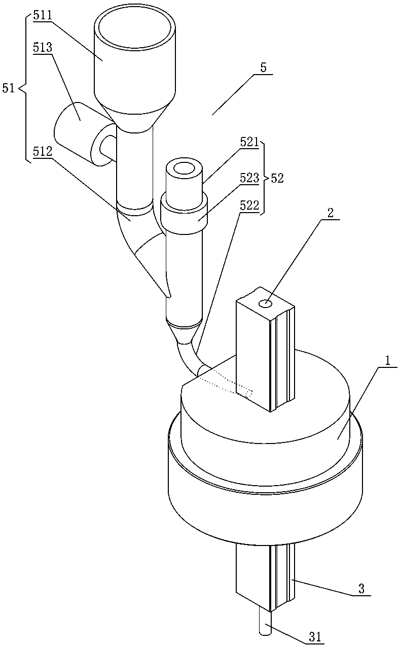 Blade powder blank molding device and molding method for injection powder filler