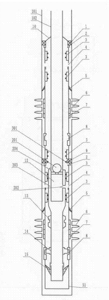 Separate-layer fracturing sand control string for thermal production well and sand control method thereof